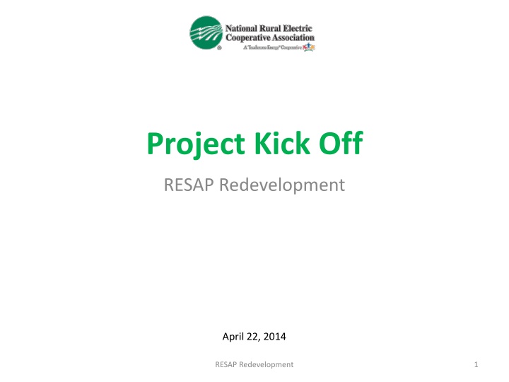 Rural Electric Safety Achievement Program (RESAP) Redevelopment Project Overview