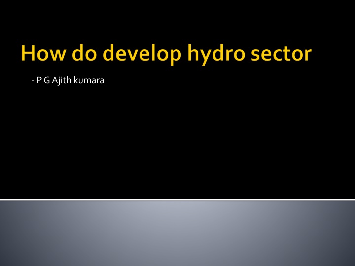Sustainable Community-Based Hydro Power Projects Development Framework