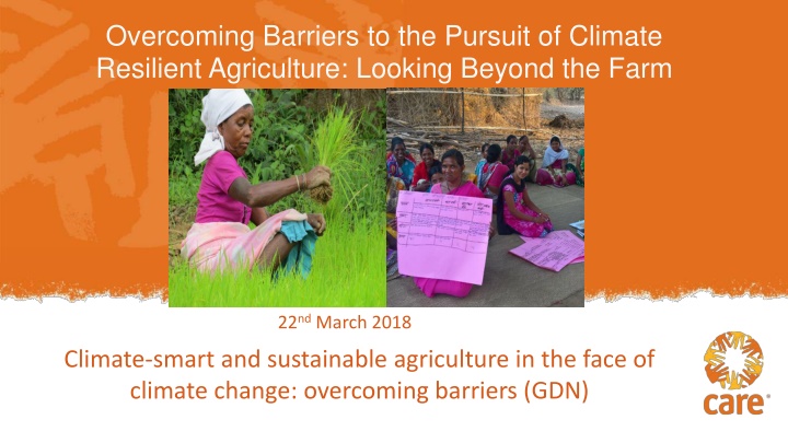 Enhancing Climate Resilience in Agriculture through Community-based Initiatives