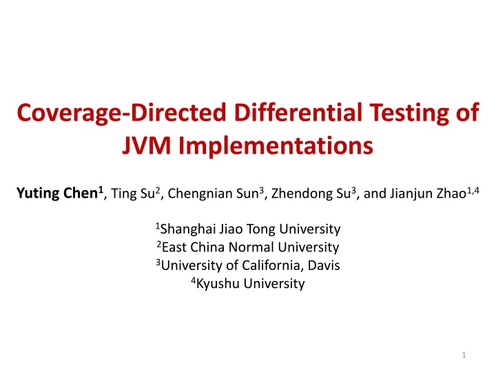 Coverage-Directed Differential Testing of JVM Implementations
