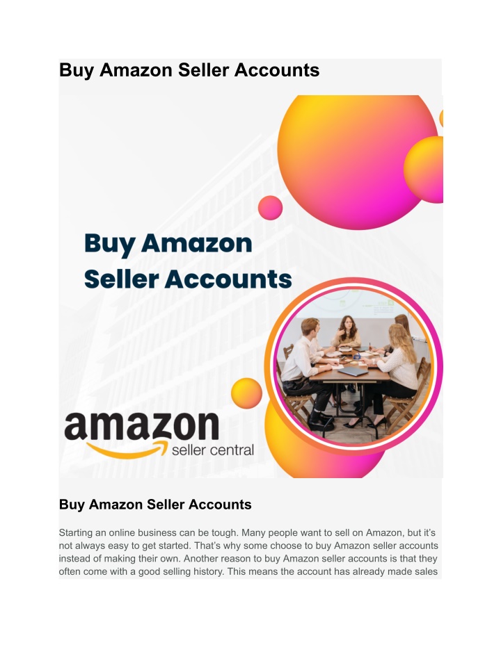 buy amazon seller accounts n.w