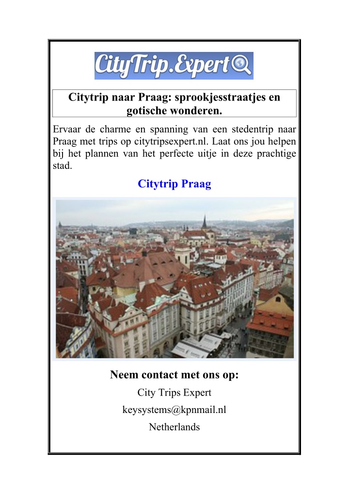 citytrip naar praag sprookjesstraatjes n.w