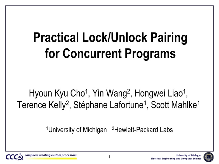 Practical Lock/Unlock Pairing for Concurrent Programs