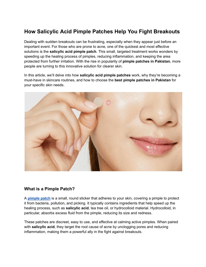 how salicylic acid pimple patches help you fight n.w