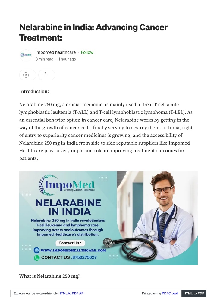 nelarabine in india advancing cancer treatment n.w