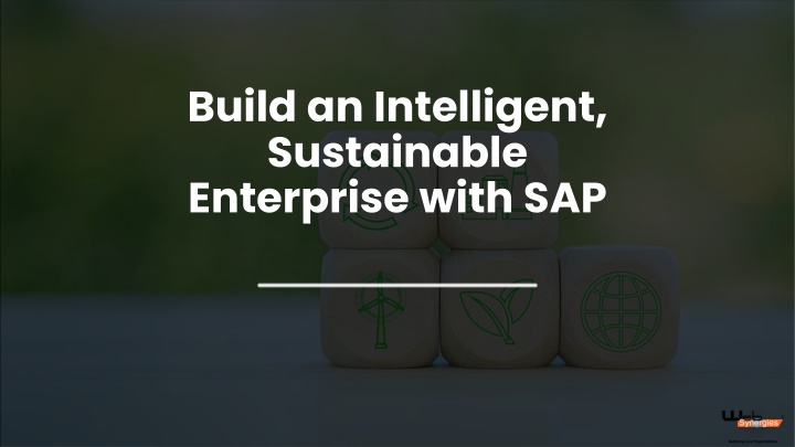 Build an Intelligent Sustainable Enterprise with SAP
