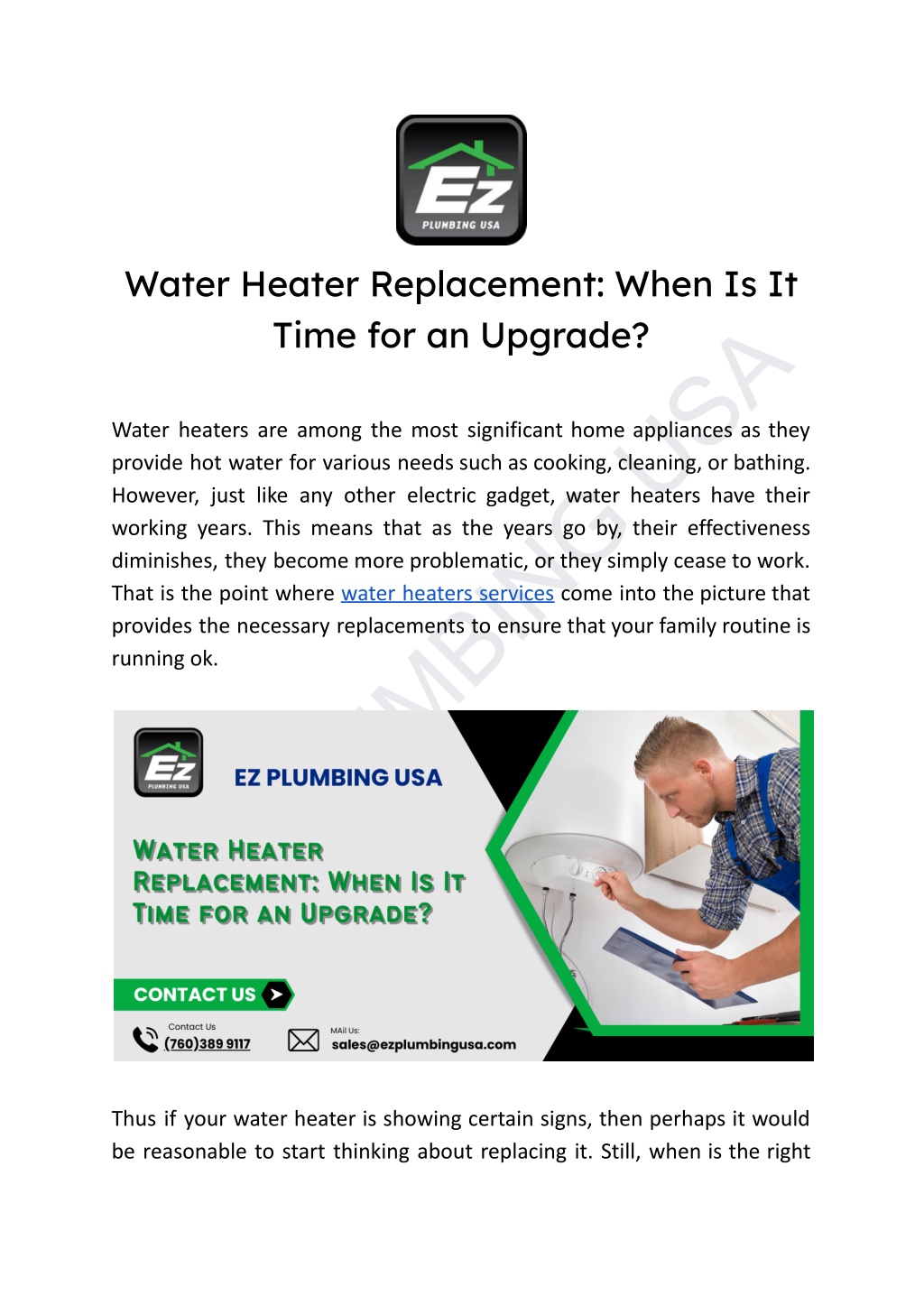 water heater replacement when is it time l.w