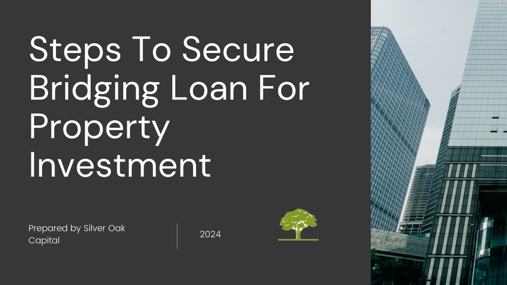 steps to secure bridging loan for property l.w