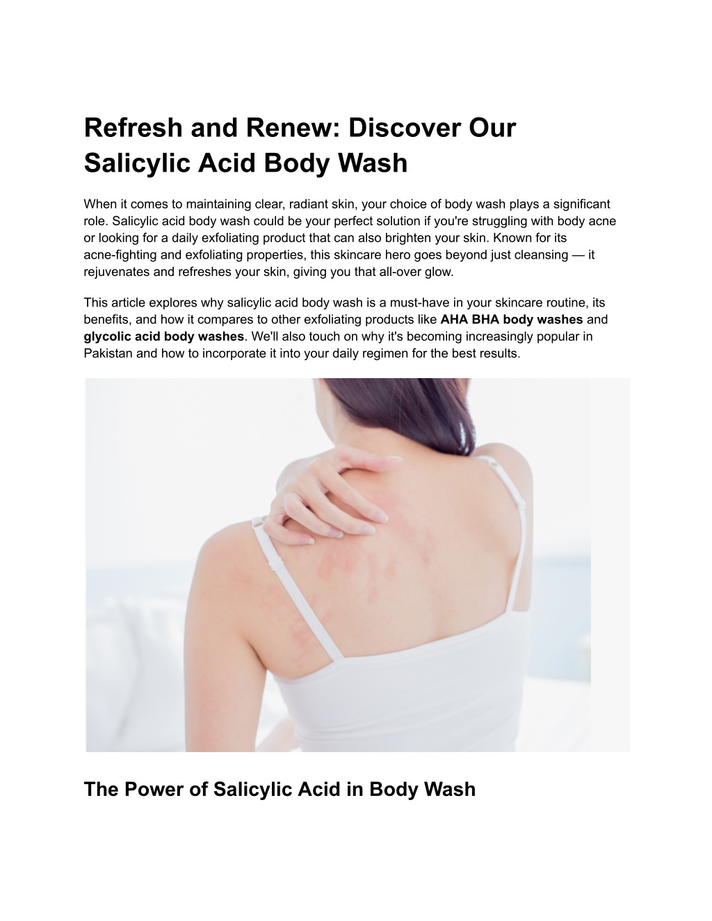 refresh and renew discover our salicylic acid l.w