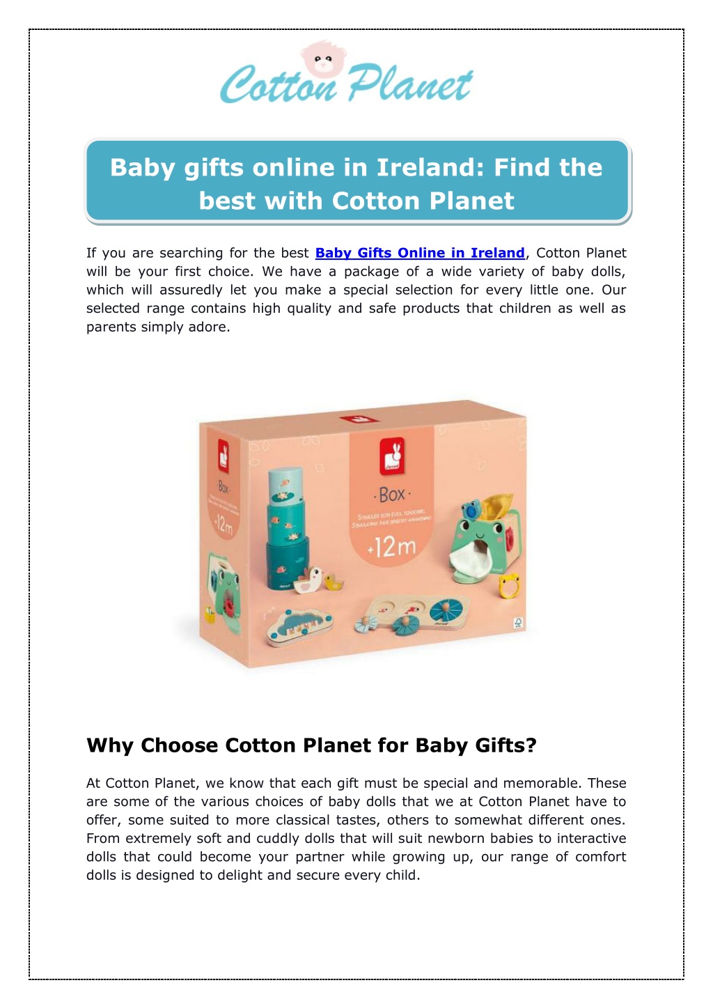 baby gifts online in ireland find the best with l.w