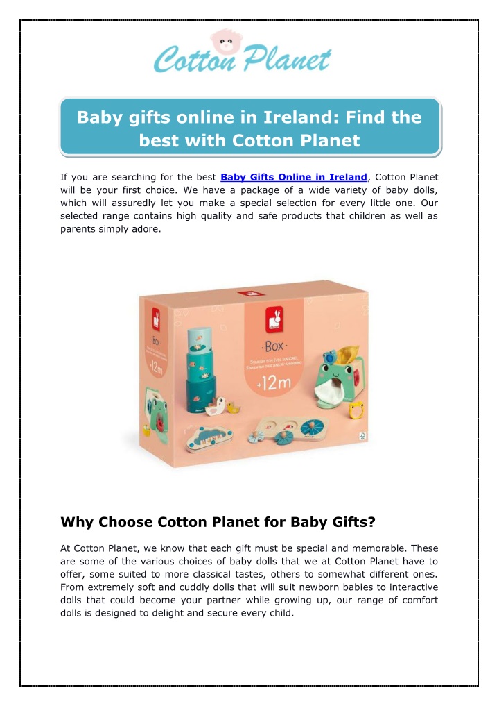 baby gifts online in ireland find the best with n.w