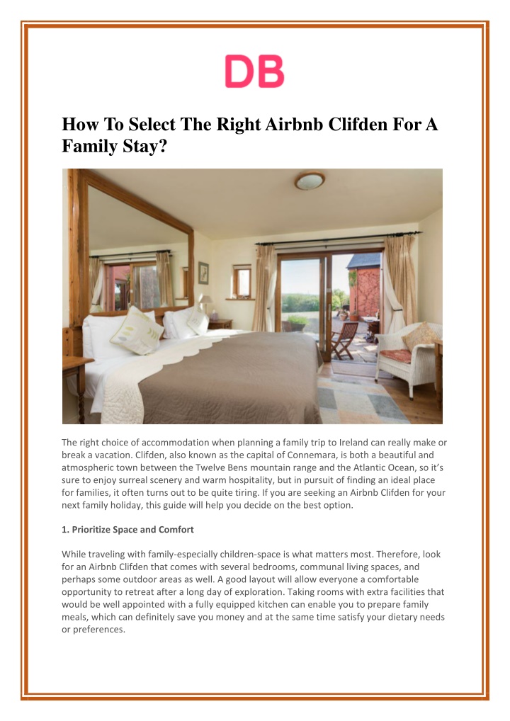 how to select the right airbnb clifden n.w