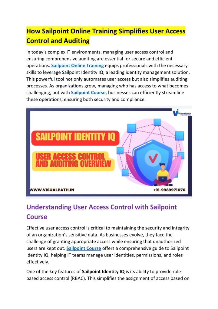 how sailpoint online training simplifies user n.w