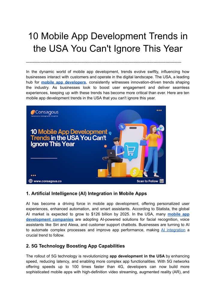 10 mobile app development trends n.w
