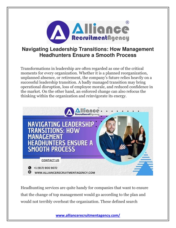 navigating leadership transitions how management n.w