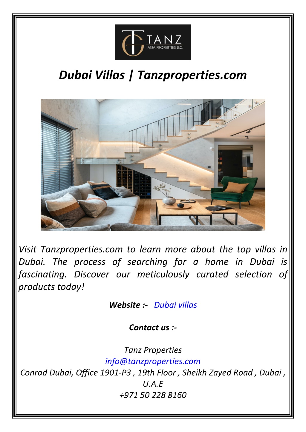 dubai villas tanzproperties com l.w