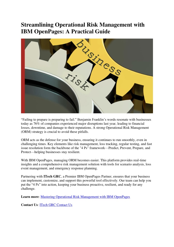 streamlining operational risk management with n.w