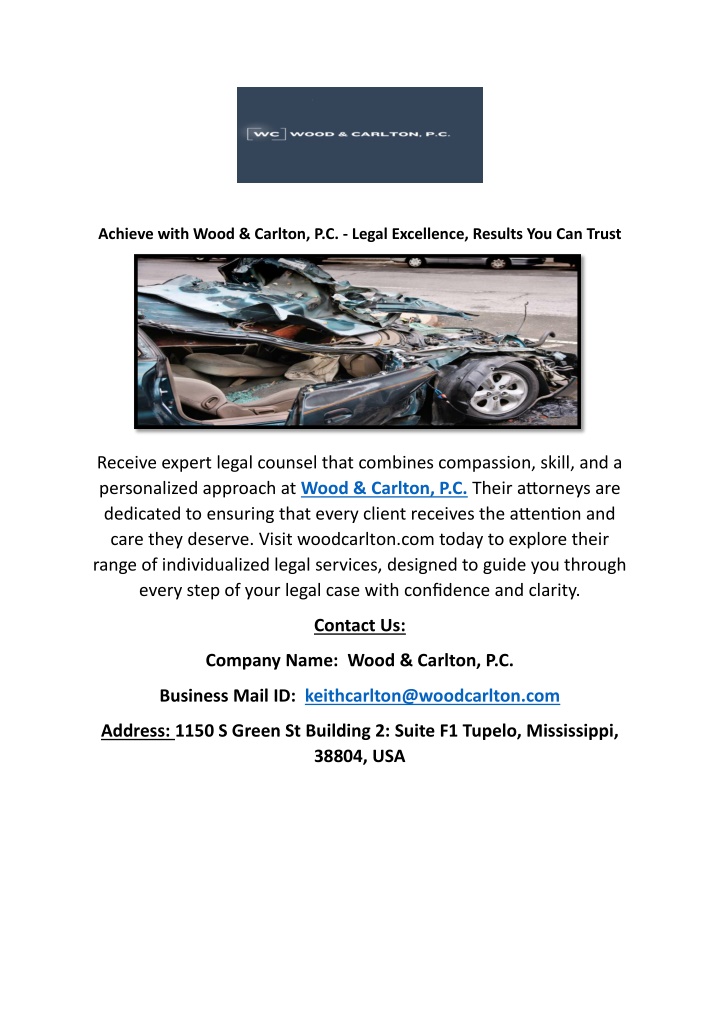 achieve with wood carlton p c legal excellence n.w
