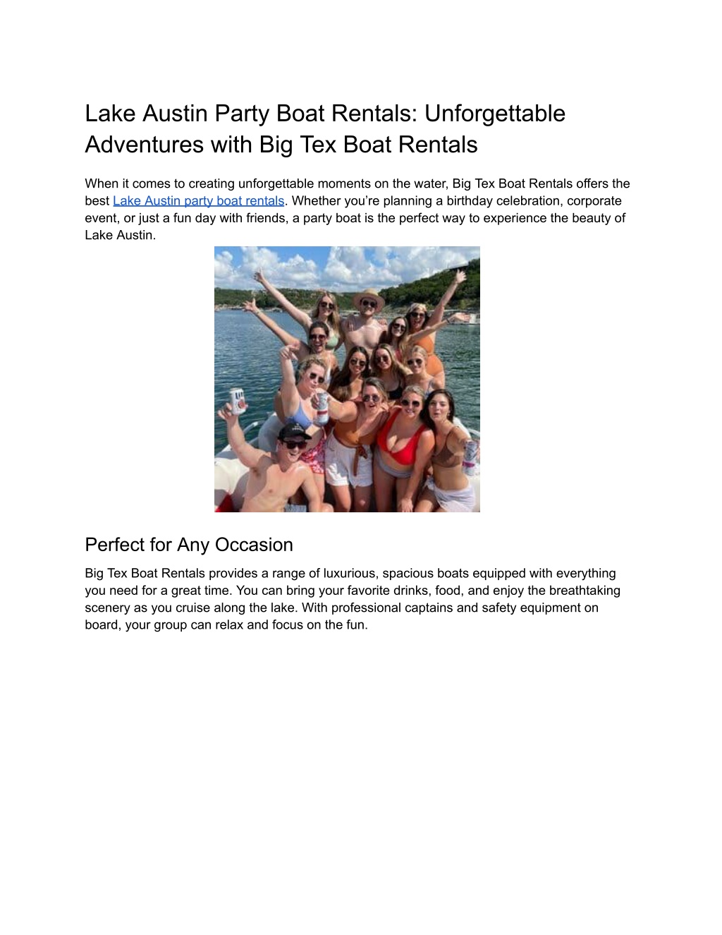 lake austin party boat rentals unforgettable l.w