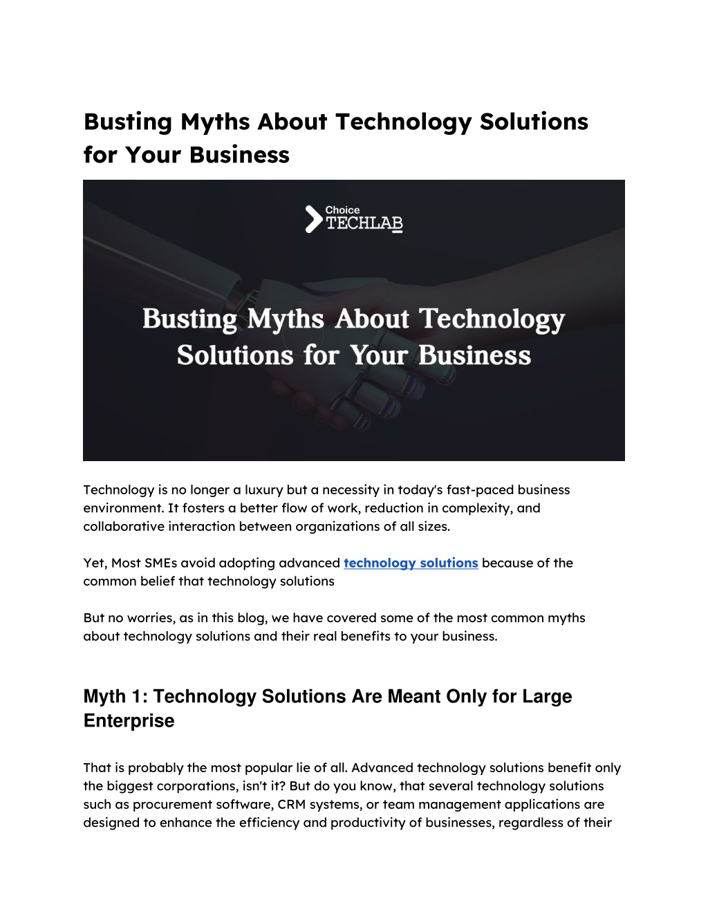 busting myths about technology solutions for your l.w