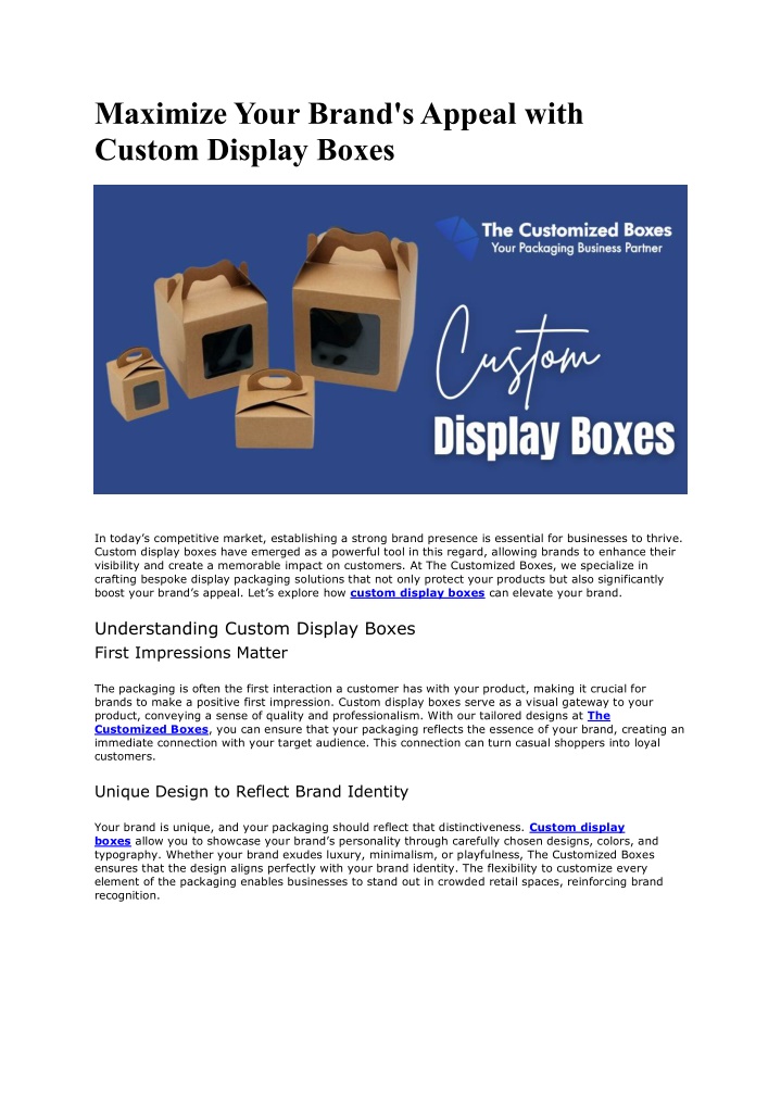 maximize your brand s appeal with custom display n.w