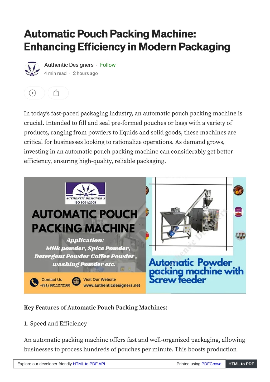 automatic pouch packing machine enhancing l.w