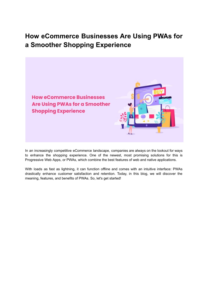 how ecommerce businesses are using pwas n.w