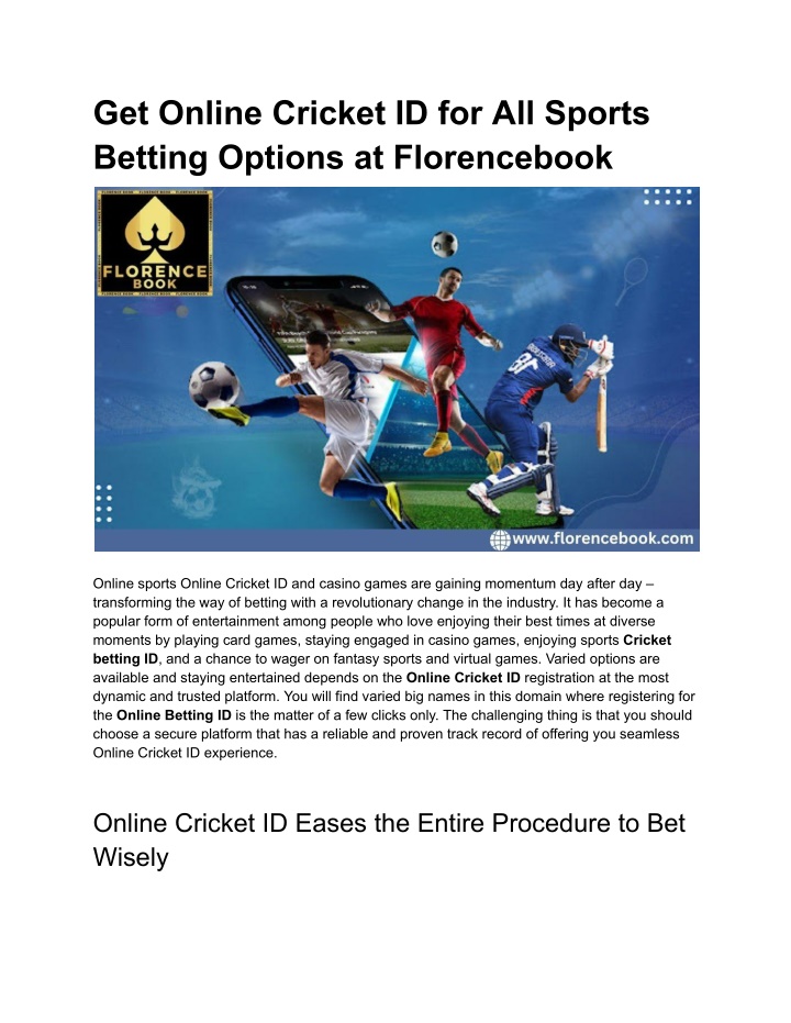 get online cricket id for all sports betting n.w