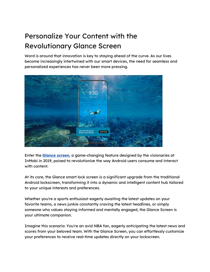 personalize your content with the revolutionary n.w