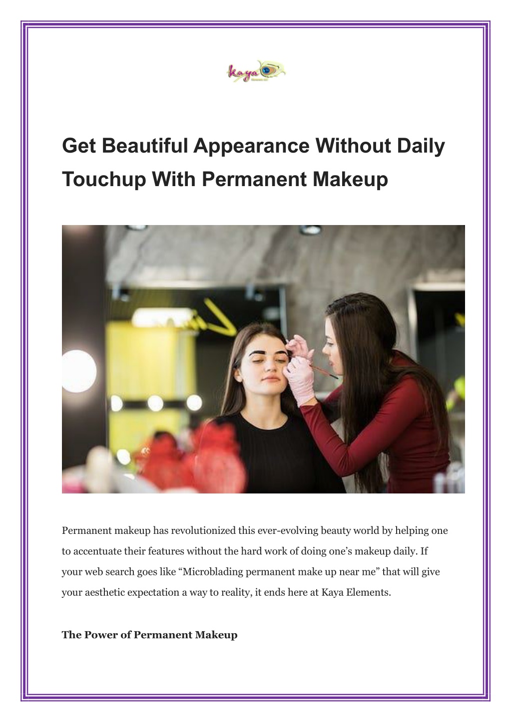 get beautiful appearance without daily l.w