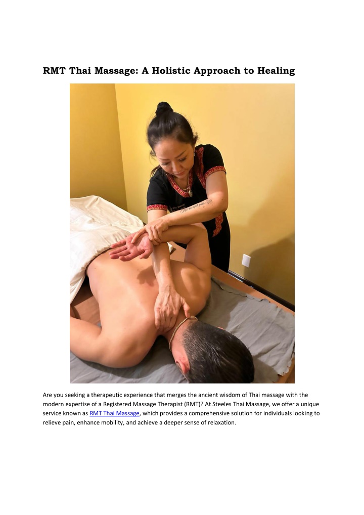 rmt thai massage a holistic approach to healing n.w