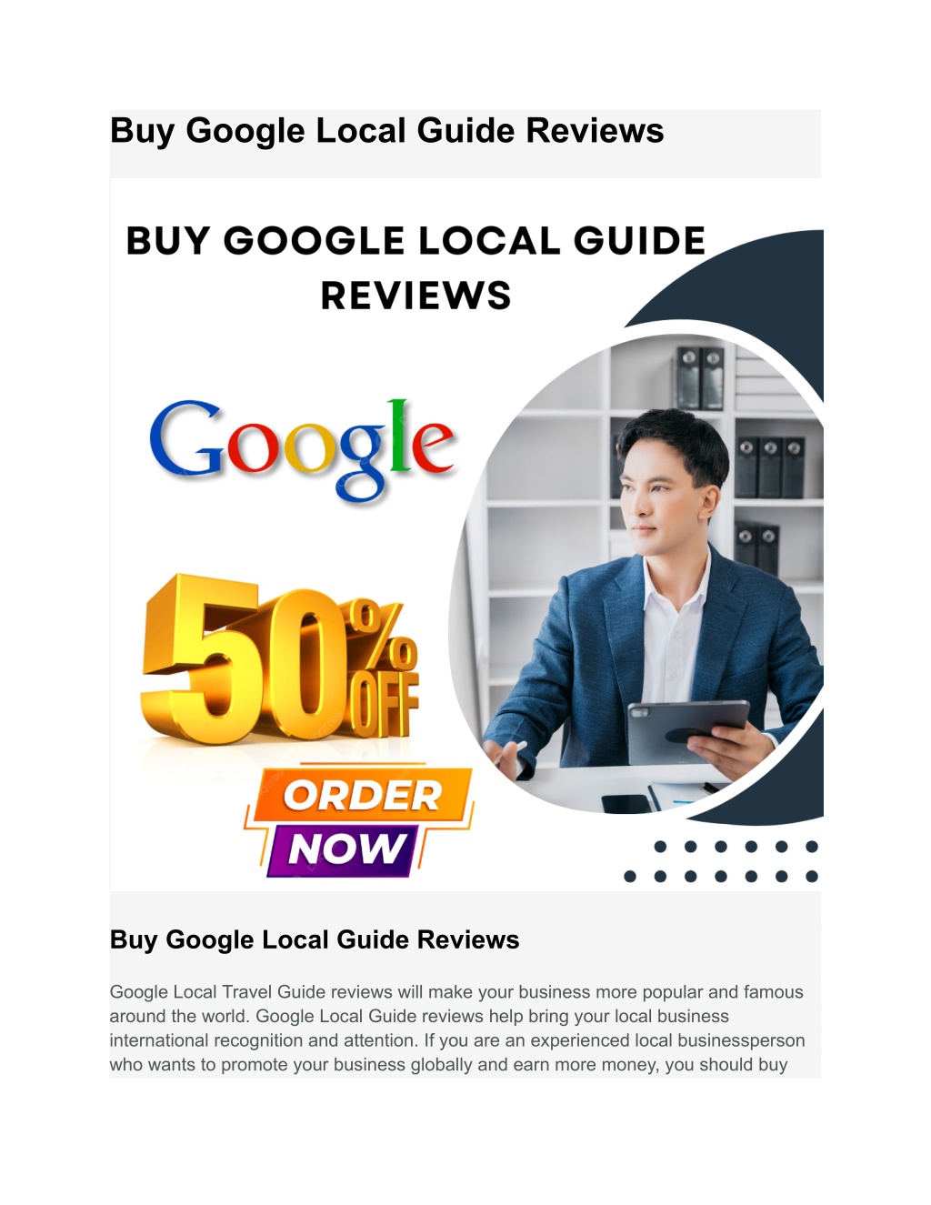 buy google local guide reviews l.w