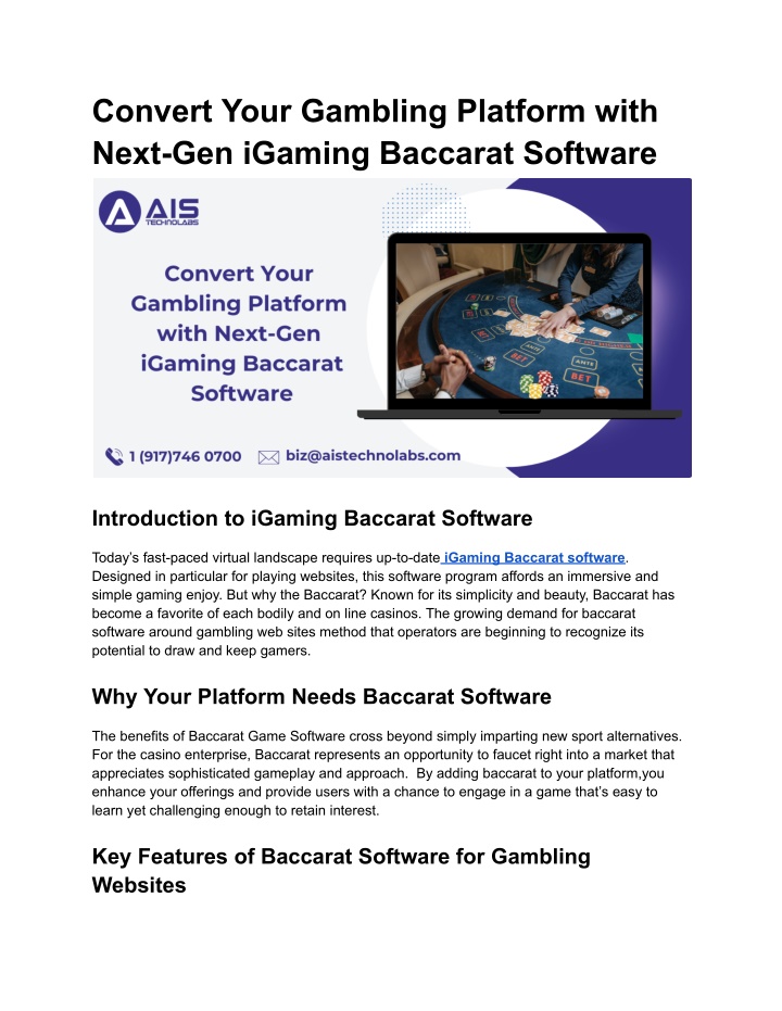 convert your gambling platform with next n.w