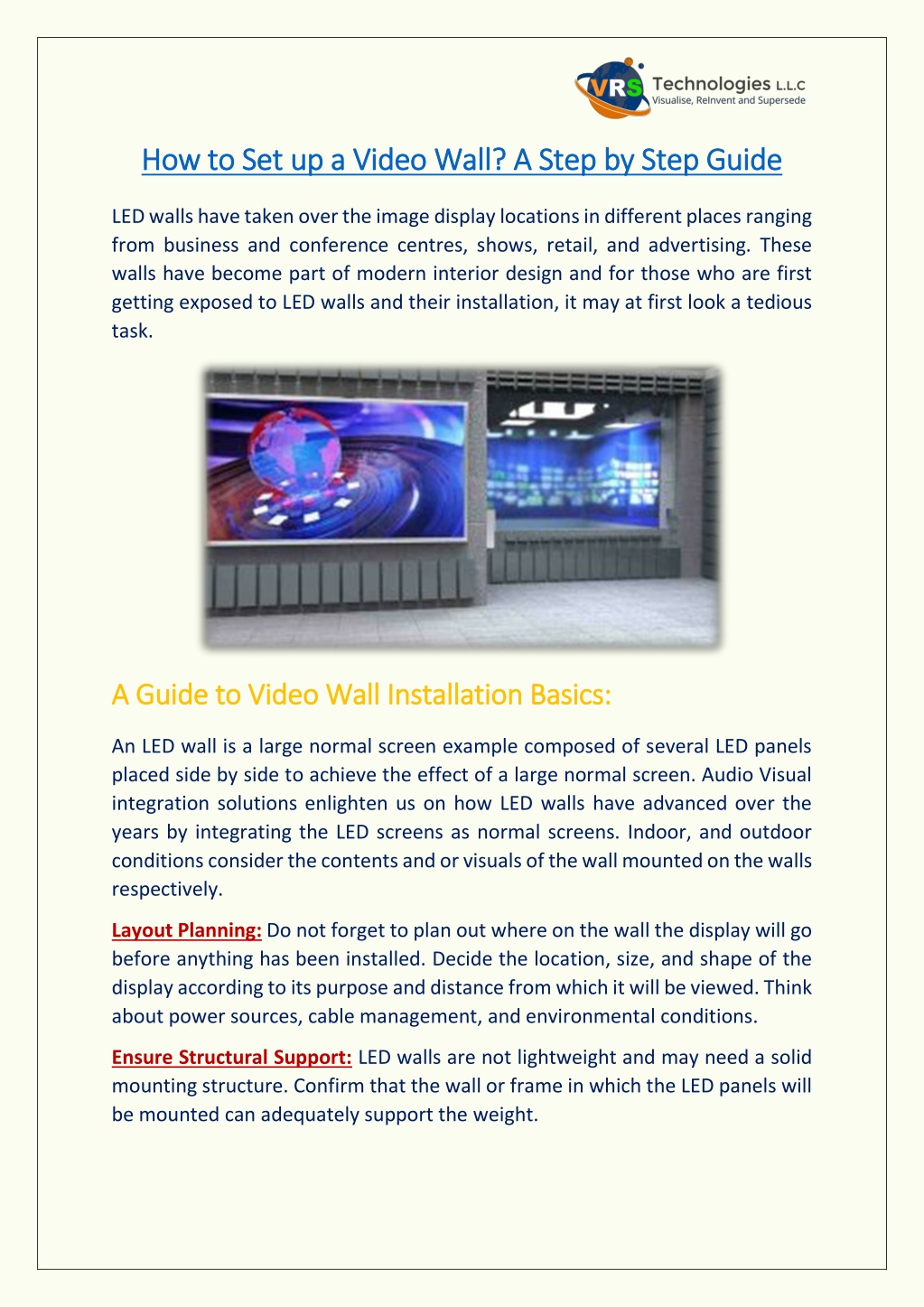 how to set up a video wall a step by step guide l.w