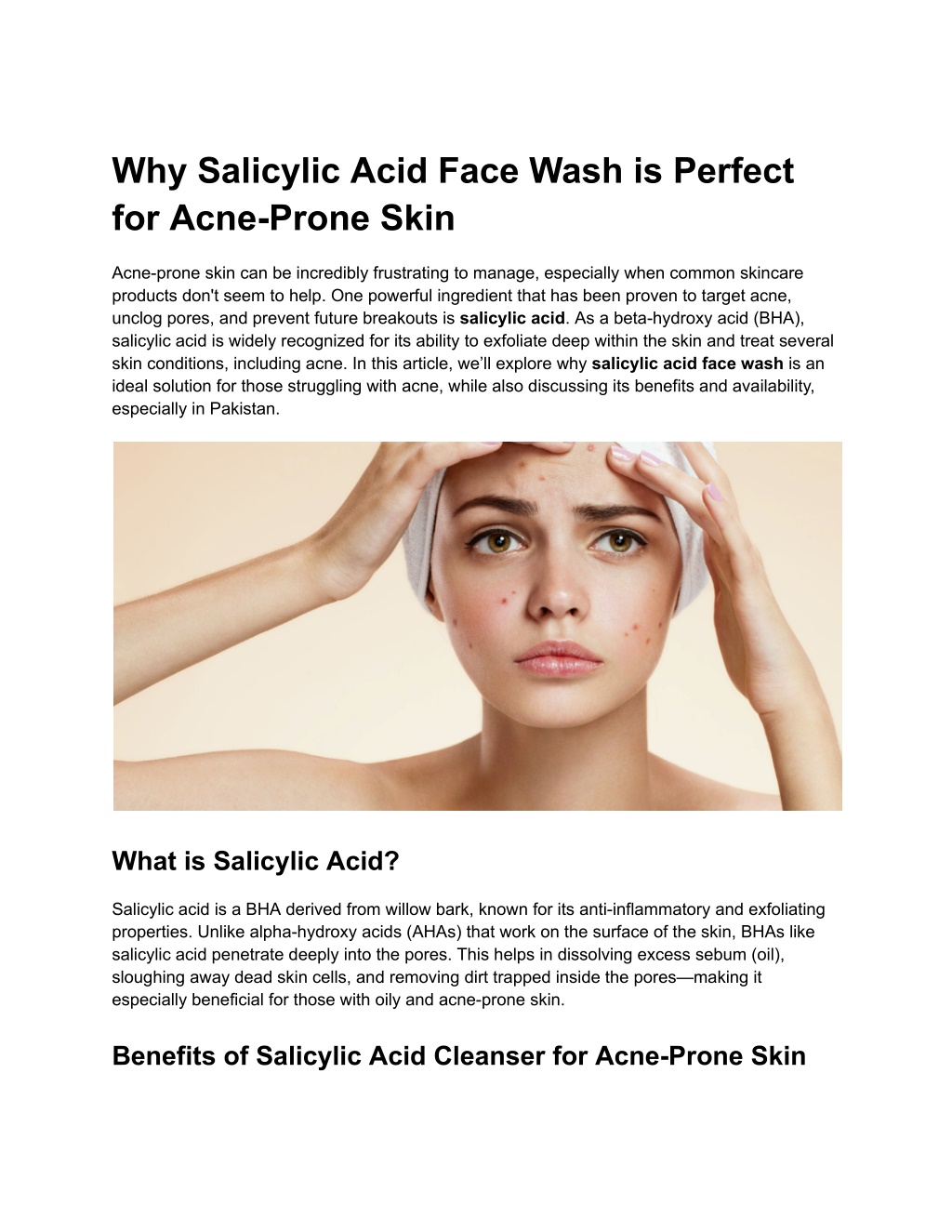 why salicylic acid face wash is perfect for acne l.w