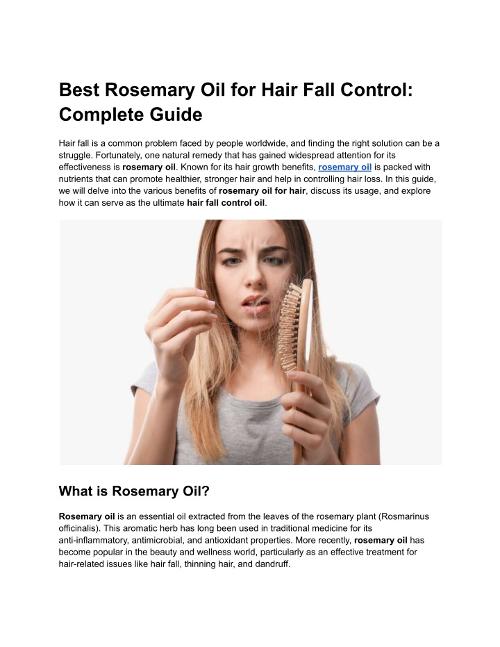 best rosemary oil for hair fall control complete n.w