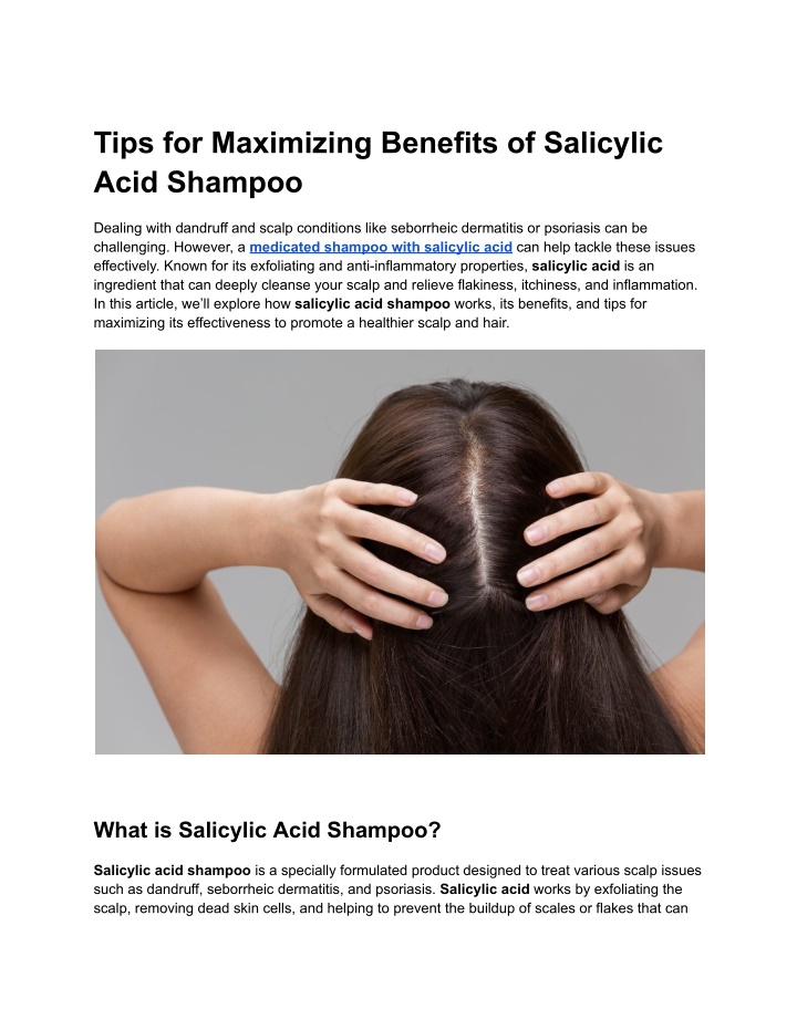 tips for maximizing benefits of salicylic acid n.w