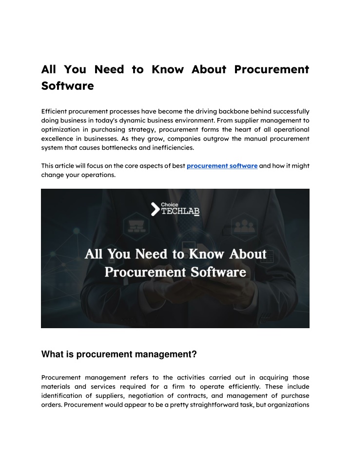 all you need to know about procurement software n.w