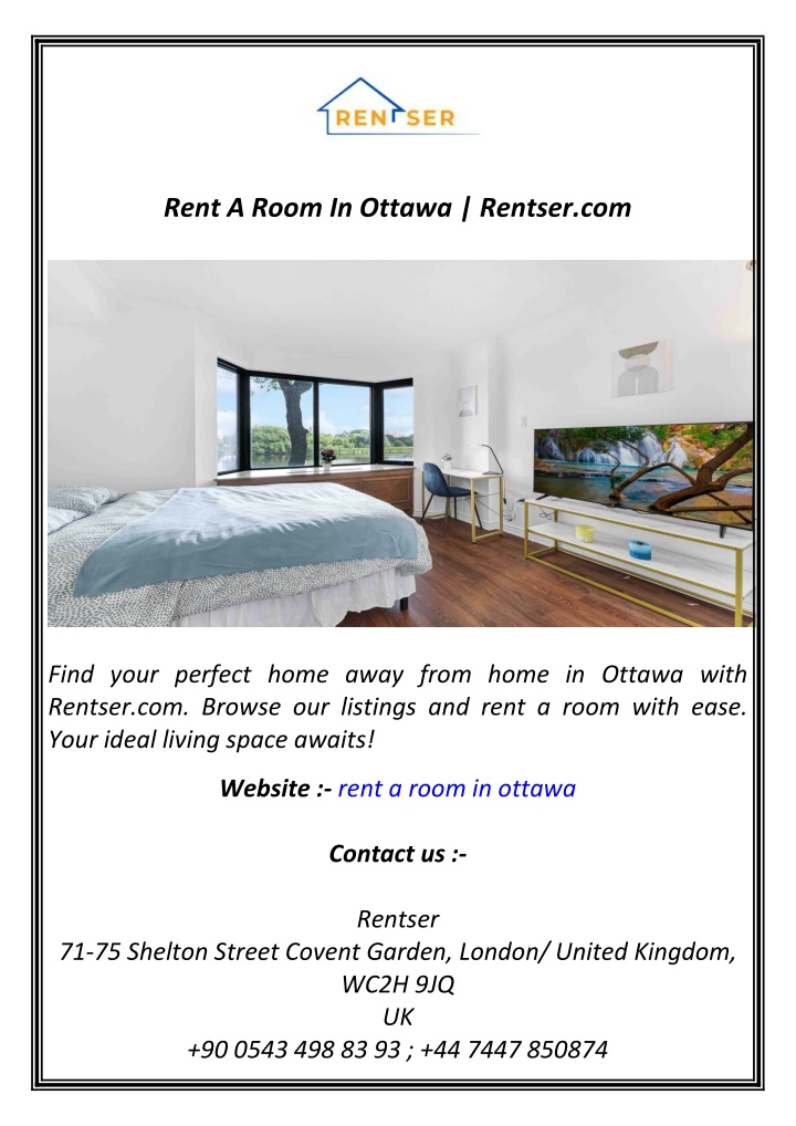 rent a room in ottawa rentser com n.w
