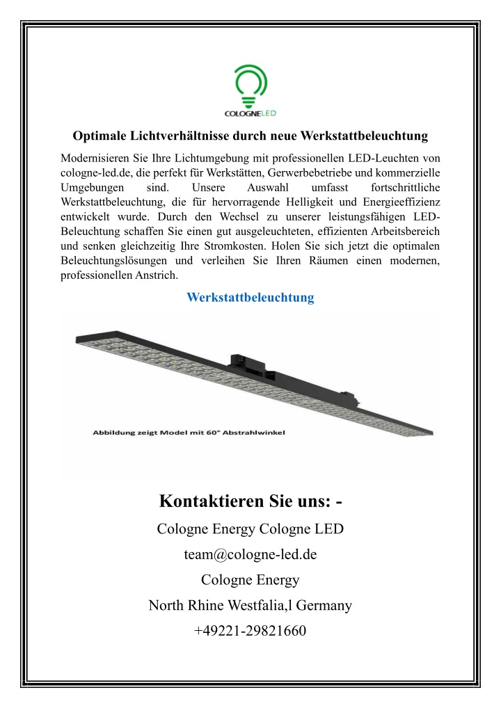 optimale lichtverh ltnisse durch neue n.w