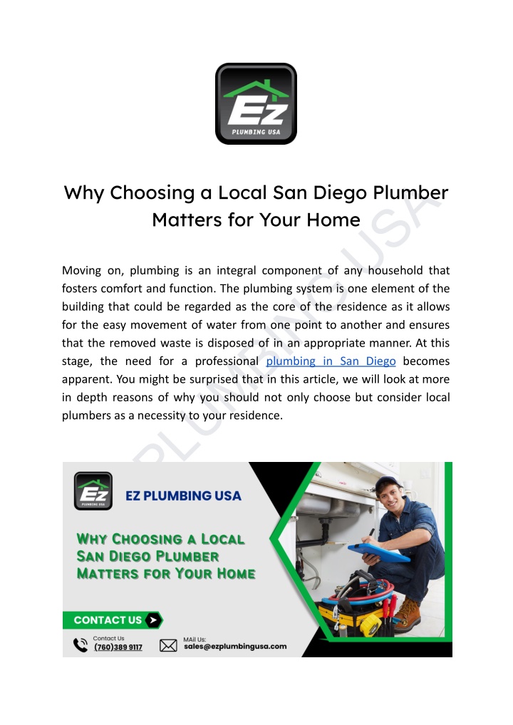 ez plumbing usa n.w