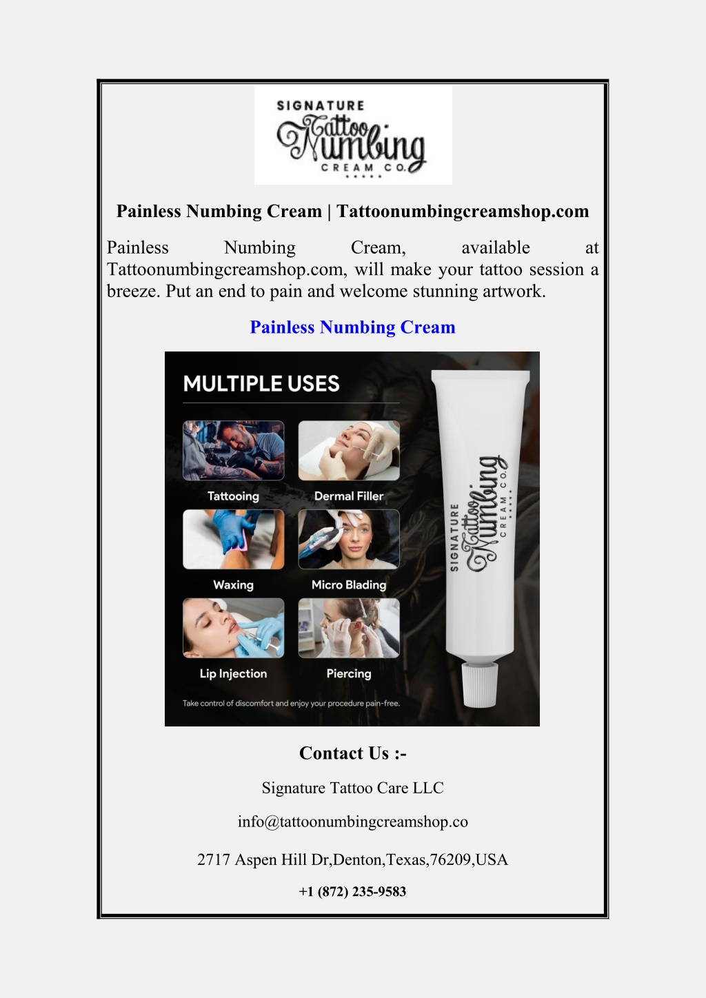 painless numbing cream tattoonumbingcreamshop com l.w