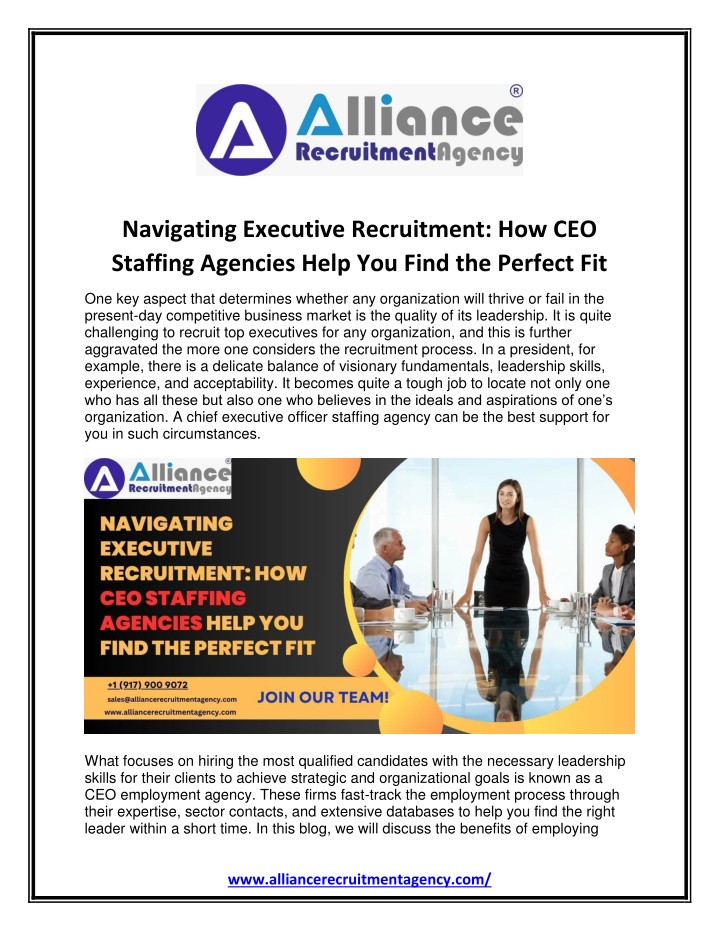 navigating executive recruitment how ceo staffing n.w