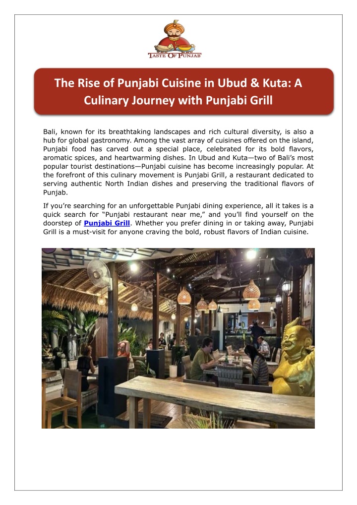 the rise of punjabi cuisine in ubud kuta n.w