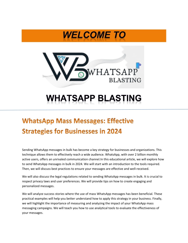 sending whatsapp messages in bulk has become n.w