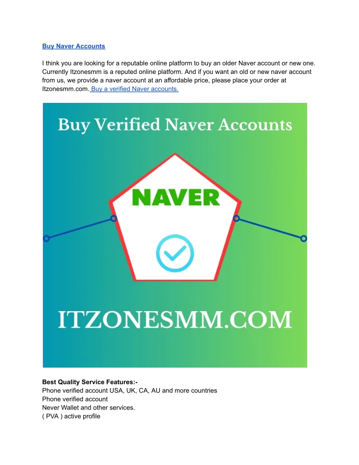 buy naver accounts n.w