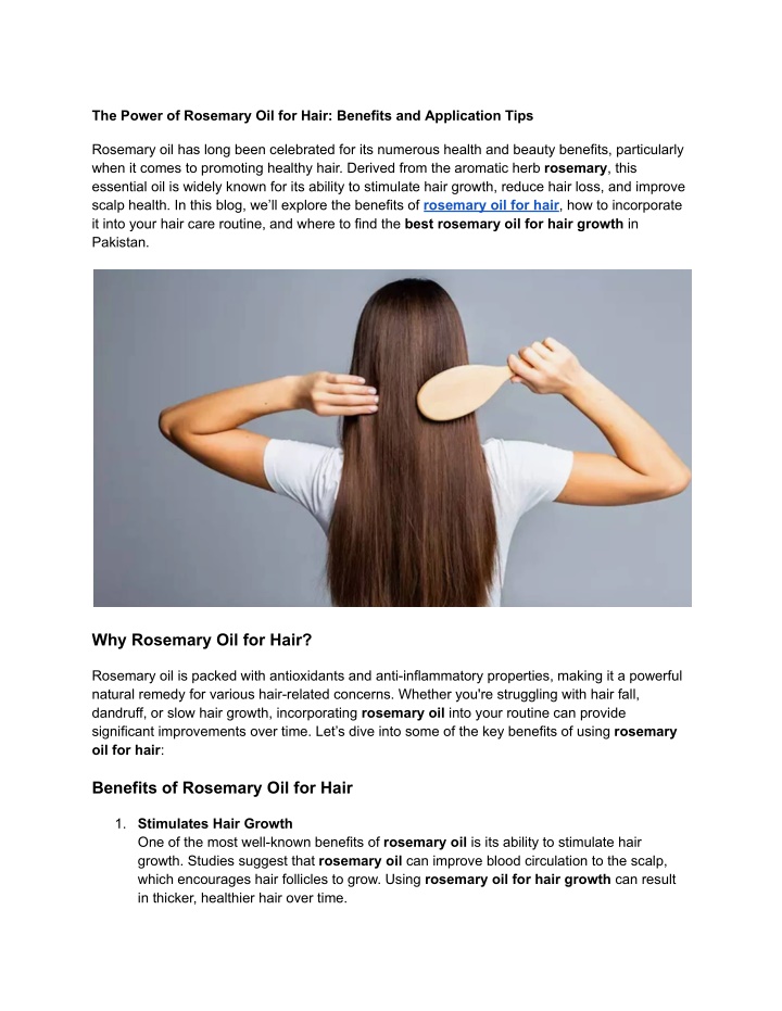 the power of rosemary oil for hair benefits n.w