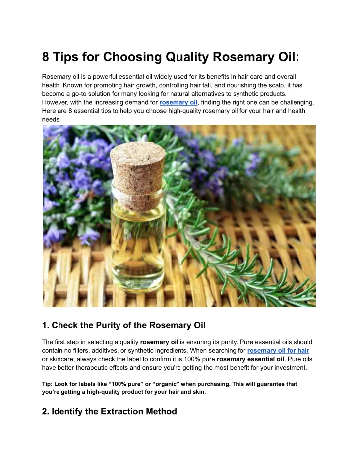 8 tips for choosing quality rosemary oil n.w