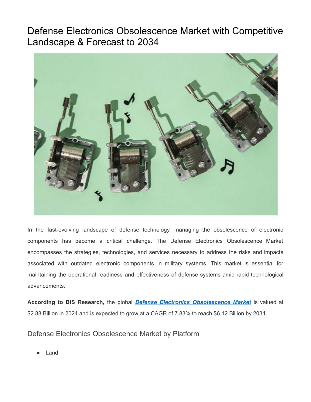 defense electronics obsolescence market with l.w