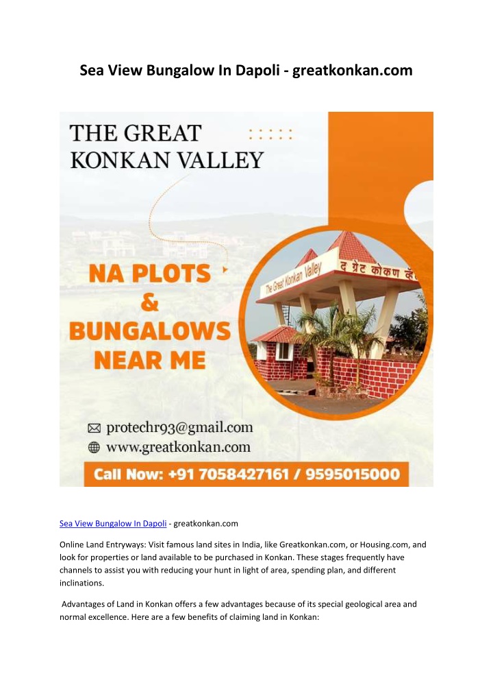 sea view bungalow in dapoli greatkonkan com n.w